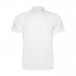 Polo técnico de poliéster en punto piqué para hombre 150 g/m2 Roly color blanco segunda vista trasera