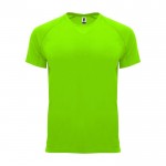 Camiseta técnica de poliéster 100% para hombre 135 g/m2 Roly color verde fluorescente