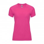 Camiseta técnica de poliéster 100% para mujer 135 g/m2 Roly color fucsia fluorescente