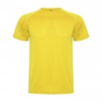 Camiseta técnica de punto piqué en poliéster para hombre 150 g/m2 Roly color amarillo