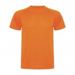Camiseta técnica de punto piqué en poliéster para hombre 150 g/m2 Roly color naranja fluorescente