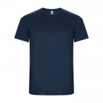 Camiseta técnica de 50% poliéster reciclado para hombre 135 g/m2 Roly color azul marino