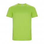 Camiseta técnica de 50% poliéster reciclado para hombre 135 g/m2 Roly color verde lima