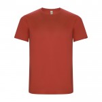 Camiseta técnica de 50% poliéster reciclado para hombre 135 g/m2 Roly color rojo