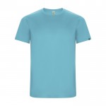 Camiseta técnica de 50% poliéster reciclado para hombre 135 g/m2 Roly color turquesa