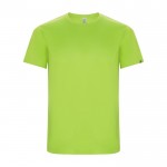 Camiseta técnica de 50% poliéster reciclado para hombre 135 g/m2 Roly color verde fluorescente