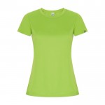 Camiseta técnica de 50% poliéster reciclado para mujer 135 g/m2 Roly color verde lima
