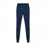 Pantalón deportivo de poliéster unisex con cintura elástica 220 g/m2 Roly color azul marino segunda vista trasera