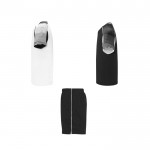 Conjunto deportivo de poliéster unisex con 2 camisetas 140 g/m2 Roly color blanco/negro vista lateral
