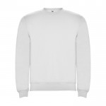 Jersey unisex de algodón y poliéster en punto 280 g/m2 Roly color blanco