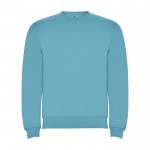 Jersey unisex de algodón y poliéster en punto 280 g/m2 Roly color turquesa