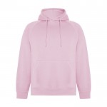 Sudadera hecha de un 57% de algodón orgánico unisex 300 g/m2 Roly color rosa claro
