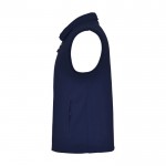 Chaleco polar unisex de 100% poliéster con cuello pollo 300 g/m2 Roly color azul marino vista lateral