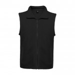 Chaleco polar unisex de 100% poliéster con cuello pollo 300 g/m2 Roly color negro