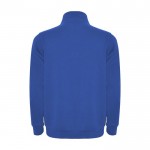 Sudadera de algodón y poliéster con media cremallera 280 g/m2 Roly color azul real segunda vista trasera