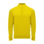 Jersey deportivo con media cremallera de poliéster 200 g/m2 Roly color amarillo
