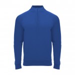 Jersey deportivo con media cremallera de poliéster 200 g/m2 Roly color azul real