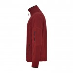 Sudadera polar de poliéster con cremallera completa 300 g/m2 Roly color burdeos vista lateral