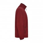 Sudadera polar de poliéster con cremallera completa 300 g/m2 Roly color burdeos segunda vista lateral