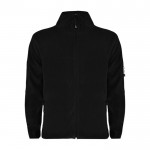 Sudadera polar de poliéster con cremallera completa 300 g/m2 Roly color negro