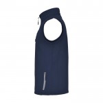 Chaleco softshell de poliéster y elastano unisex 300 g/m2 Roly color azul marino vista lateral