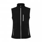 Chaleco softshell de poliéster y elastano unisex 300 g/m2 Roly color negro