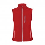 Chaleco softshell de poliéster y elastano unisex 300 g/m2 Roly color rojo