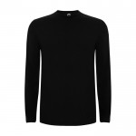 Camiseta de 100% algodón en punto para hombre 160 g/m2 Roly color negro