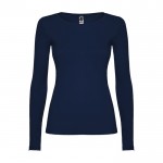 Camiseta para mujer de 100% algodón en punto 160 g/m2 Roly color azul marino