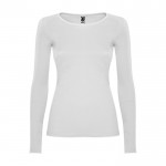 Camiseta para mujer de 100% algodón en punto 160 g/m2 Roly color blanco