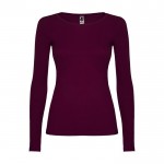 Camiseta para mujer de 100% algodón en punto 160 g/m2 Roly color burdeos