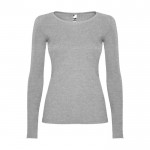 Camiseta para mujer de 100% algodón en punto 160 g/m2 Roly color gris claro jaspeado