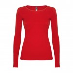 Camiseta para mujer de 100% algodón en punto 160 g/m2 Roly color rojo