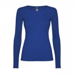 Camiseta para mujer de 100% algodón en punto 160 g/m2 Roly color azul real