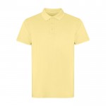 Polo unisex de manga corta con acabado lavado 200 g/m2 Roly Cobain color amarillo