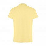 Polo unisex de manga corta con acabado lavado 200 g/m2 Roly Cobain color amarillo segunda vista trasera