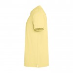 Polo unisex de manga corta con acabado lavado 200 g/m2 Roly Cobain color amarillo vista lateral