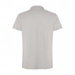 Polo unisex de manga corta con acabado lavado 200 g/m2 Roly Cobain color gris segunda vista trasera