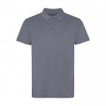 Polo unisex de manga corta con acabado lavado 200 g/m2 Roly Cobain color gris oscuro