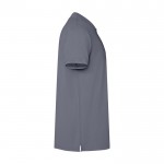 Polo unisex de manga corta con acabado lavado 200 g/m2 Roly Cobain color gris oscuro segunda vista lateral