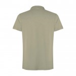 Polo unisex de manga corta con acabado lavado 200 g/m2 Roly Cobain color caqui segunda vista trasera