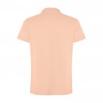 Polo unisex de manga corta con acabado lavado 200 g/m2 Roly Cobain color coral segunda vista trasera