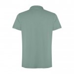 Polo unisex de manga corta con acabado lavado 200 g/m2 Roly Cobain color verde oscuro segunda vista trasera