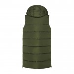 Chaleco térmico acolchado de poliéster con capucha para mujer Roly color verde militar segunda vista trasera