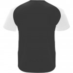 Camiseta deportiva unisex en manga corta de poliéster 140 g/m2 Roly color negro segunda vista trasera
