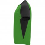 Camiseta deportiva unisex en manga corta de poliéster 140 g/m2 Roly color verde oscuro vista lateral