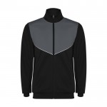 Chándal unisex de poliéster bicolor con colores a juego 225 g/m2 Roly color gris oscuro