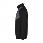 Chándal unisex de poliéster bicolor con colores a juego 225 g/m2 Roly color gris oscuro vista lateral