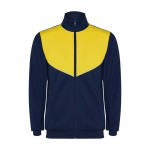 Chándal unisex de poliéster bicolor con colores a juego 225 g/m2 Roly color amarillo