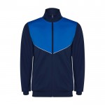 Chándal unisex de poliéster bicolor con colores a juego 225 g/m2 Roly color azul real